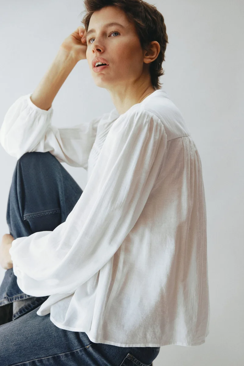 H&M Pintucked blouse