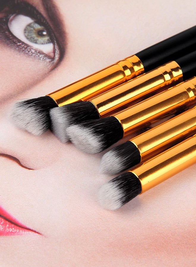 إسكدنيا طقم فرش ظلال عيون من 5 قطع أسود/ذهبي - Image 2