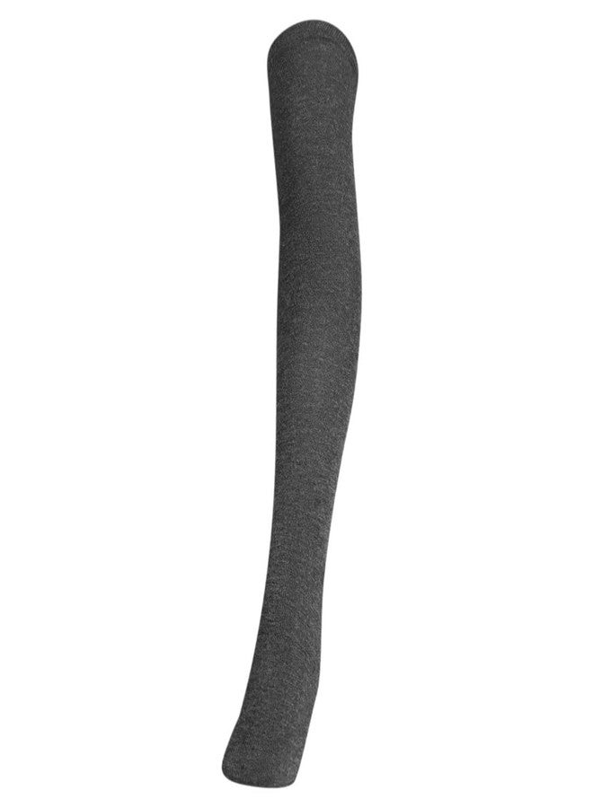 MUKHAKSH (Pack of 2 Pairs Girls Kids Cotton Thigh High Thigh Length upto the thigh Mid Thigh Long Dark Grey Stocking Socks, 11-12 Years - Image 2