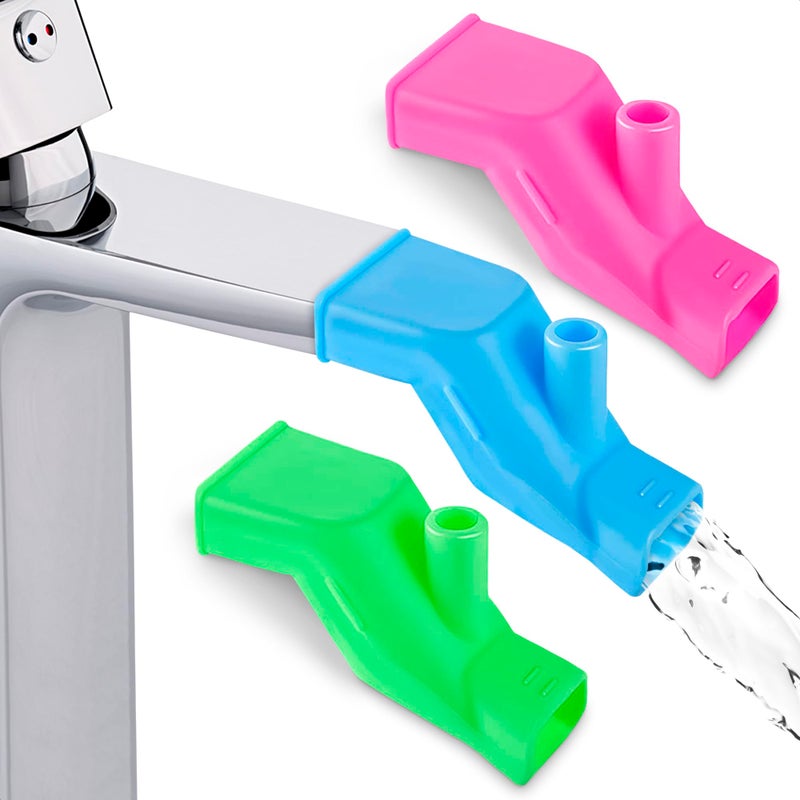 3Pcs Sink Extender for Toddlers Sink Faucet Extender for Toddlers Bath Faucet Cover for Kids Faucet Extender for Sink Bath Toddler Sink Extender Tub Faucet Cover for Kids Toddler Faucet Extender