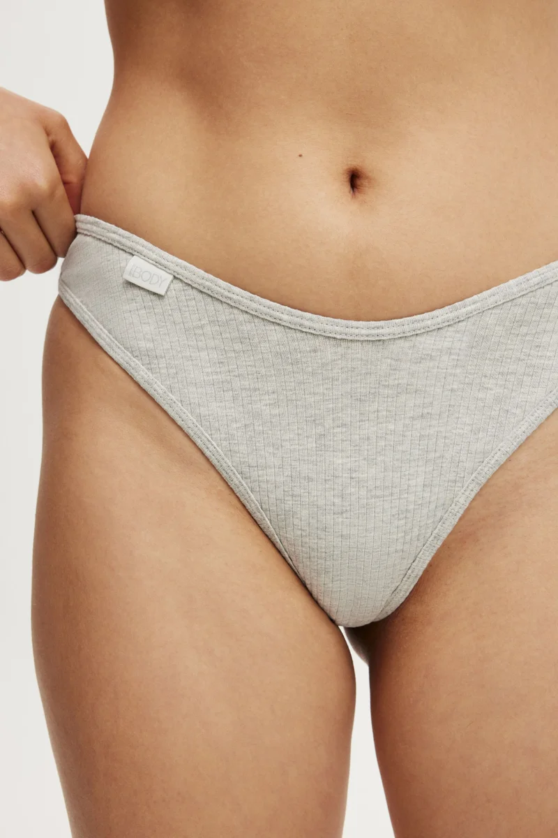 بودي Organic Cotton Rib G String Brief