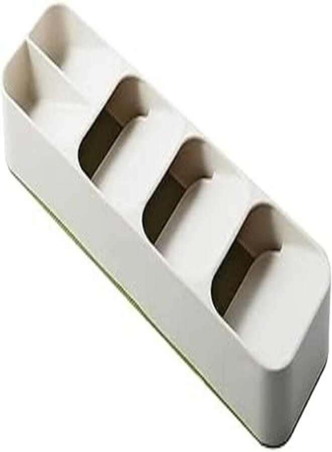 Optimus cutlery plastic spoon - fork and knife drawer organizer case - White
