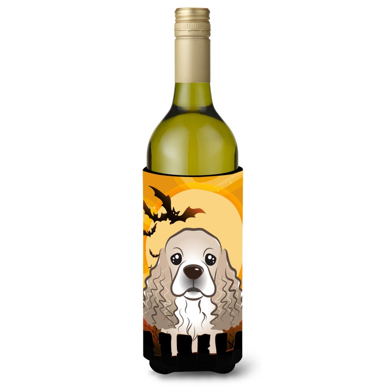 ""Caroline's Treasures Halloween Cocker Spaniel Wine Bottle Koozie Hugger  750 ml  Multicolor""