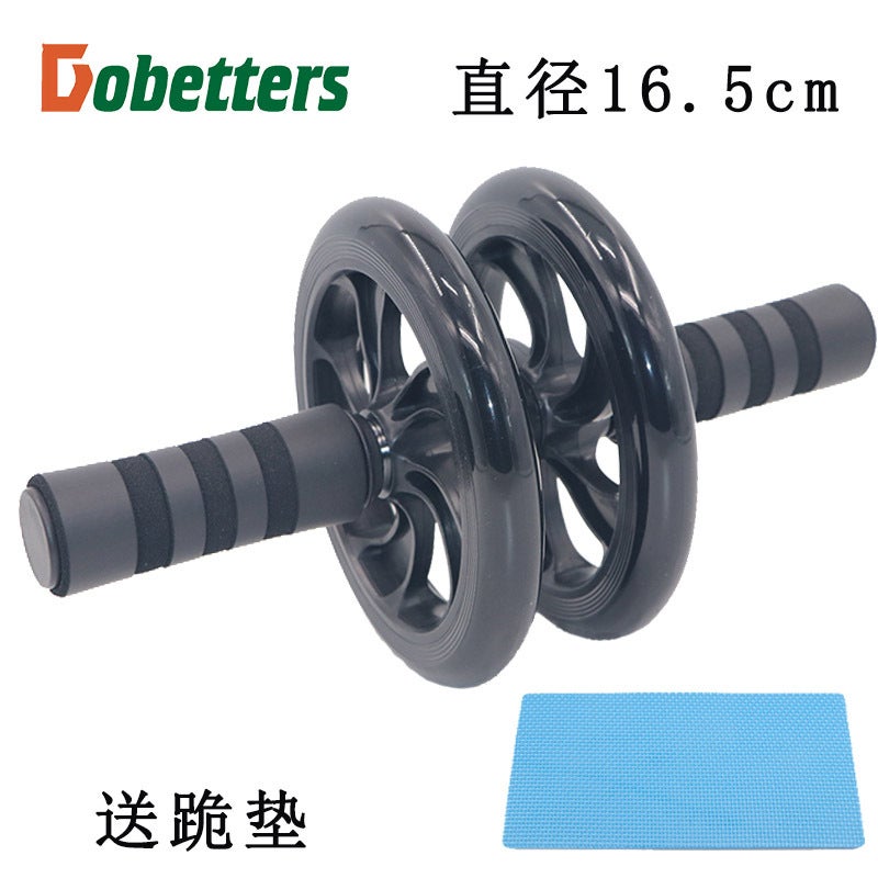 Generic Anti-slip pattern function abdominal wheel double wheel abdominal muscle wheel silent abdominal wheel abdominal wheel fitness equipment wholesale Black 16.5cm color abdominal wheel