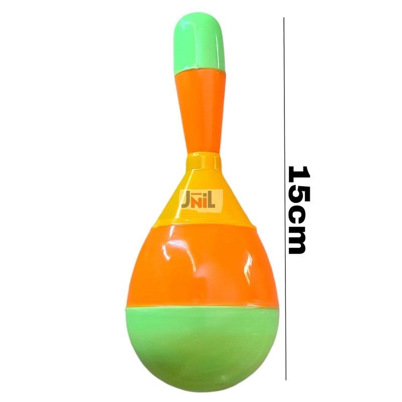 JNiL Wooden Maracas Rattle Maracas Noisemaker Wood Sand Egg Shaker Sand Hammer Toy Musical Party Favors Goodie Bag Fillers for Home Shop (Green) - Image 2