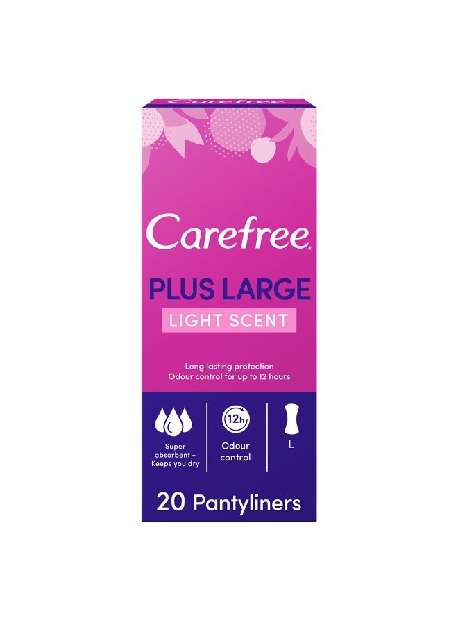 Carefree Plus Large Light Scented Panty Liners, Pack Of 20's - Image 1