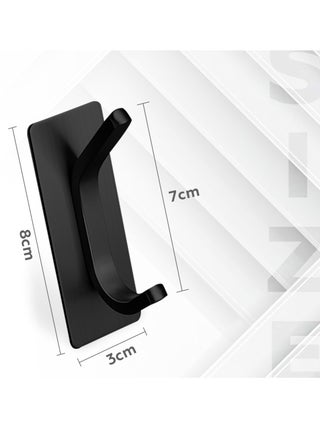 4pcs Stainless Steel Adhesive Hooks Wall Mounted, Heavy Duty Storage Wall Mount Hooks for Hanging Coat Clothes Towels Hat Bags for Home Entryway Bathroom Bedroom Kitchen Living Room - view 3