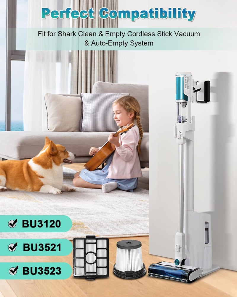 Janedtcyy BU3523 BU3521 BU3120 HEPA Filter Replacement Compatible with Shark BU3521 Clean Lightweight Cordless Stick Cleaner, Shark BU3523 Clean and Empty Cordless Stick Vacuum, Auto Empty System (1 Pack) - Image 2