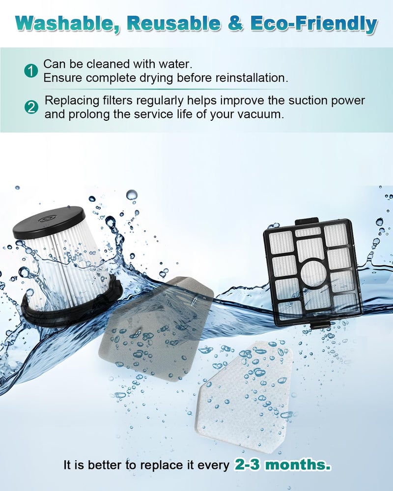 Janedtcyy BU3523 BU3521 BU3120 HEPA Filter Replacement Compatible with Shark BU3521 Clean Lightweight Cordless Stick Cleaner, Shark BU3523 Clean and Empty Cordless Stick Vacuum, Auto Empty System (1 Pack) - Image 5