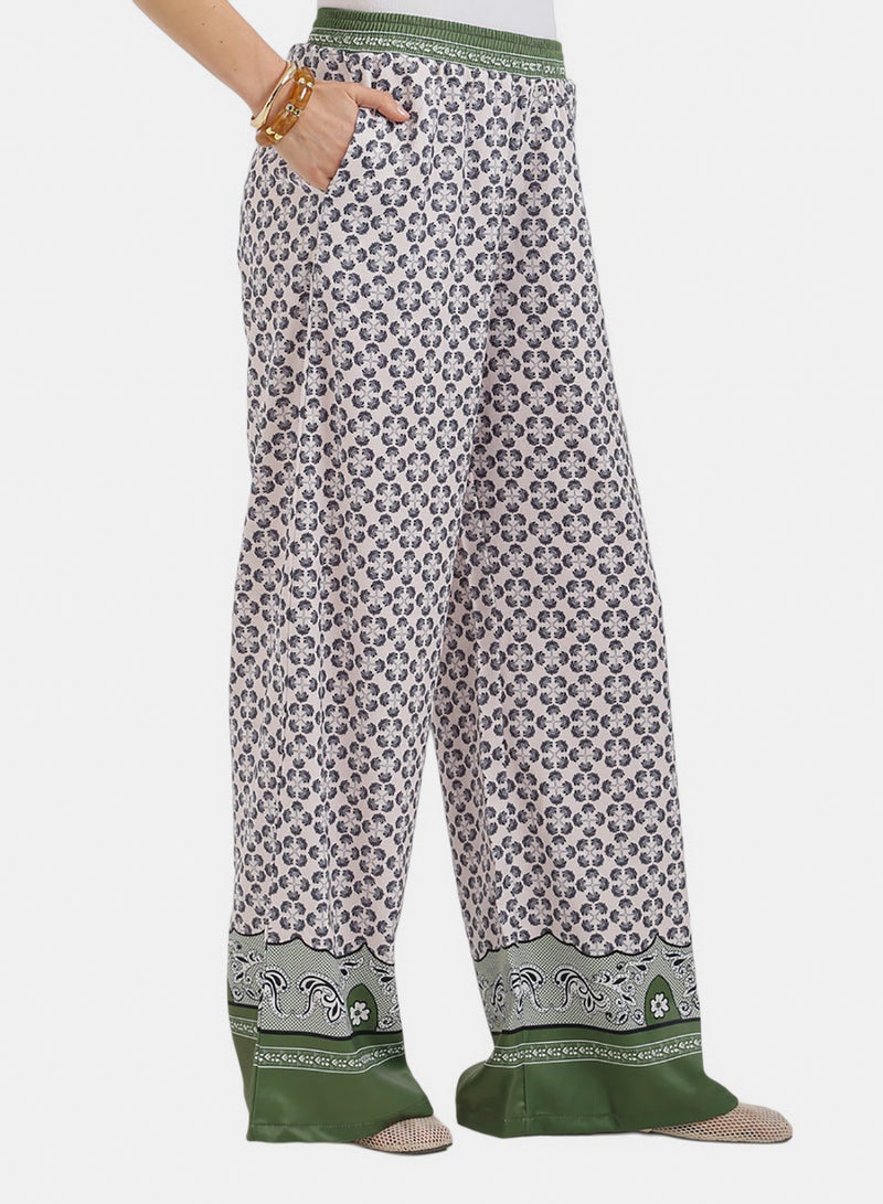 Carina Printed Wide Leg Pants - Image 3