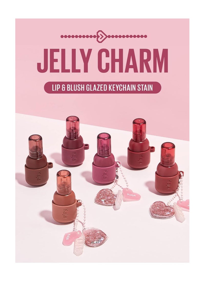 KAJA - Lip & Blush Glazed Keychain Stain - Jelly Charm, 01 Cherry Spritz | with Triple Berry Complex, Lemon Fruit Extract &Olive Squalane, Hydrating, Easily Buildable and Blendable, Long Lasting Tint - Image 1