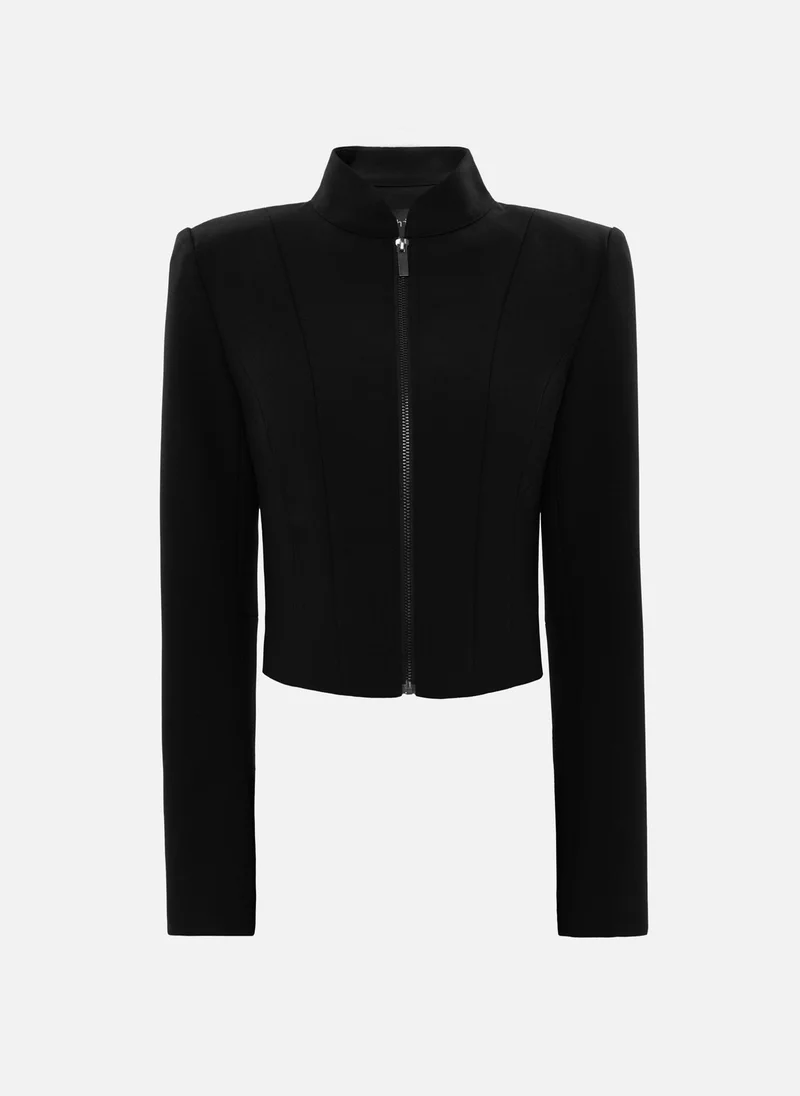Lichi Fitted single-breasted zip-up jacket