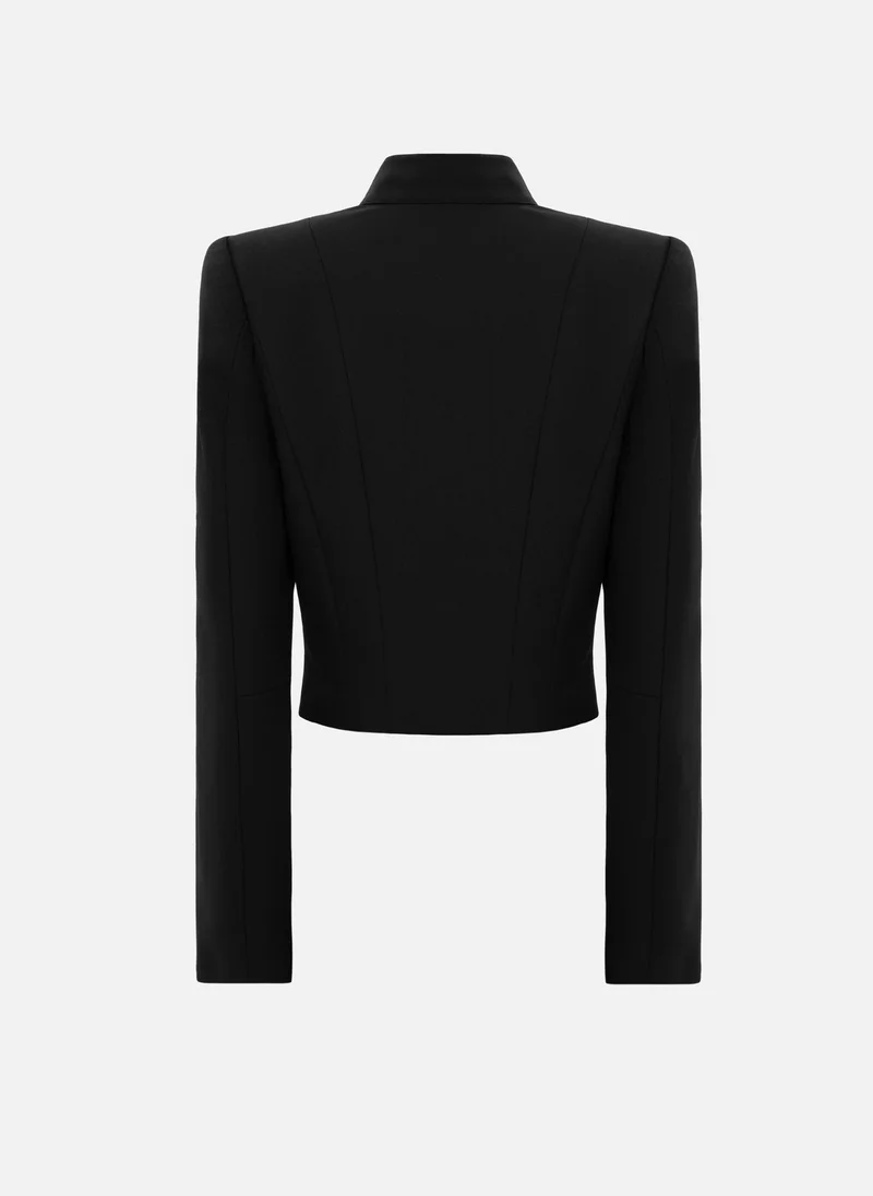 Lichi Fitted single-breasted zip-up jacket