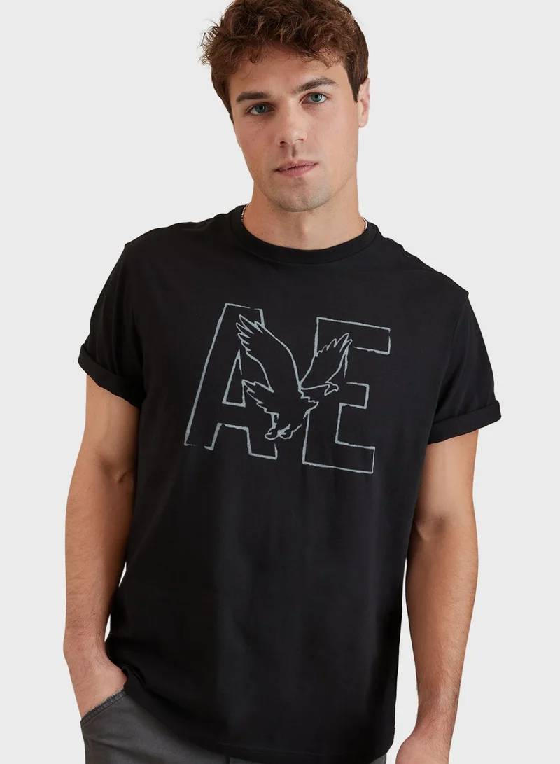 American Eagle Graphic Crew Neck T-Shirt
