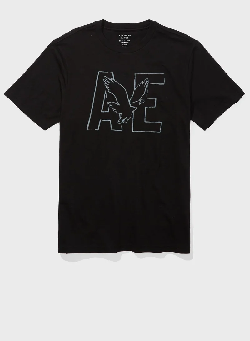 American Eagle Graphic Crew Neck T-Shirt