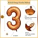 Yeodong 40 inch Orange Number Balloon Giant Foil Helium Balloons for 3rd nd Birthday Party Decorations - Image 4