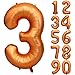 Yeodong 40 inch Orange Number Balloon Giant Foil Helium Balloons for 3rd nd Birthday Party Decorations - Image 2