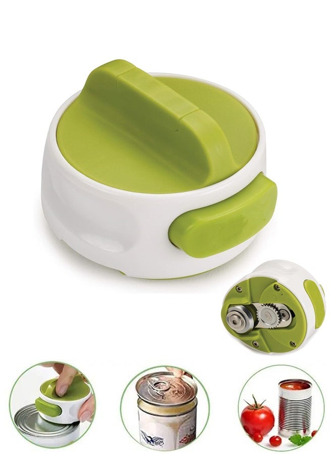 Quantum Can Opener, Portable Stainless Steel Tool, Mini Compact Can Opener for Space-Saving Design (Green) - Image 1