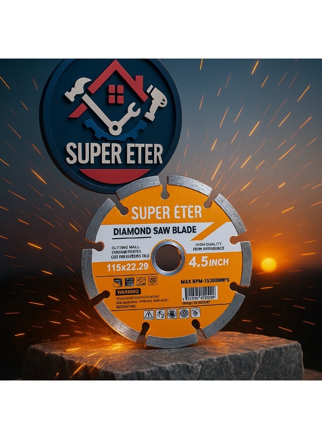 SUPER   ETER SUPER ETER Diamond Saw Blade 4.5 Inch 115×22.23mm – Model 10005571 – High-Quality Cutting Disc for Wall, Stone & Ceramic – 13000RPM Max Speed - Image 3