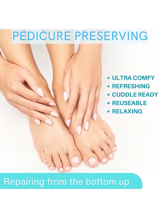 Onyx Professional Gel Moisturizing Socks, One Size Dry Feet Treatment for Women or Men, Hydrating Spa Socks for Dry Feet and Cracked Heel Repair, One Reusable Pair  - Image 4