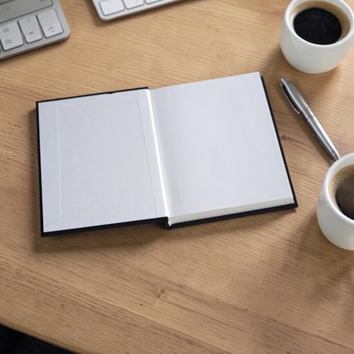 INNAXA Hardbound Diary, Blank Notebooks, A5 (6 x 8) Blank Page Notebook, Hardcover Sketchbook Journal Unlined, 120gsm Thick Paper, 80 Sheets/160 Pages Per Book, (Black, A5-Plain) - Image 3