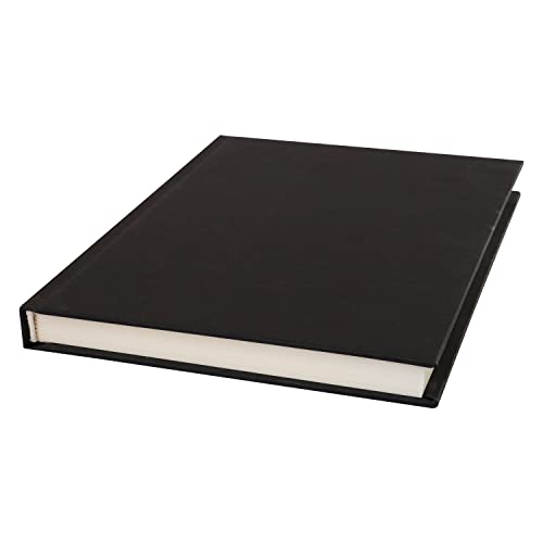 INNAXA Hardbound Diary, Blank Notebooks, A5 (6 x 8) Blank Page Notebook, Hardcover Sketchbook Journal Unlined, 120gsm Thick Paper, 80 Sheets/160 Pages Per Book, (Black, A5-Plain) - Image 1