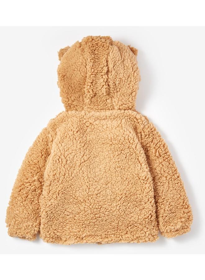 June Baby Plush Coat Beige - Image 2