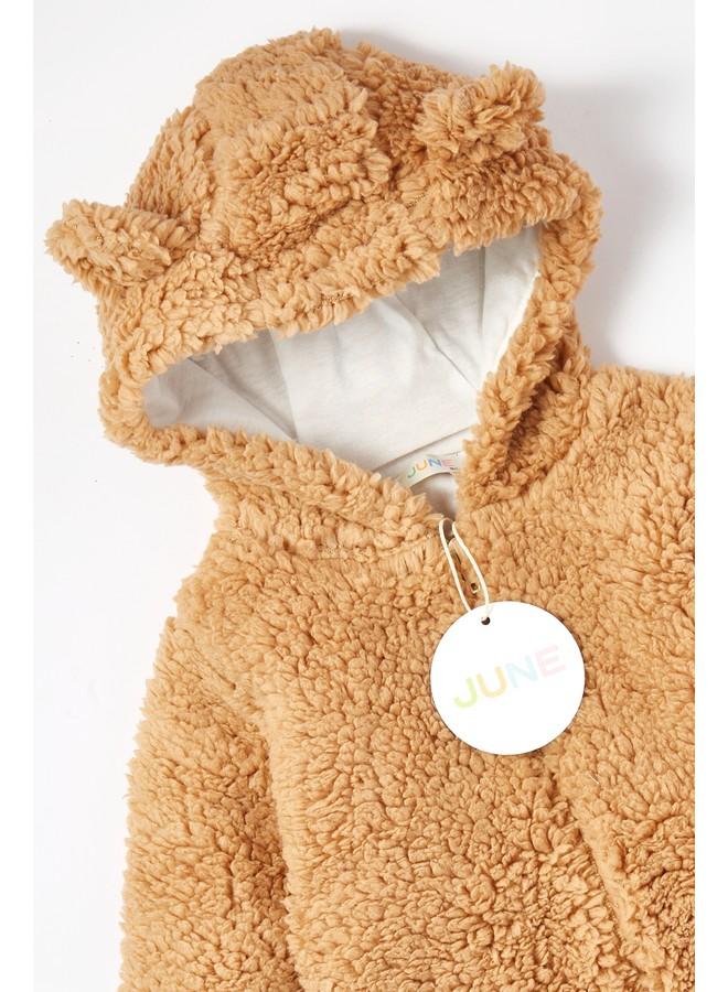 June Baby Plush Coat Beige - Image 4