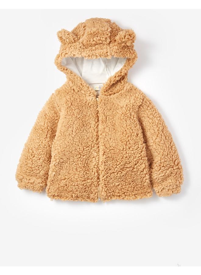 June Baby Plush Coat Beige - Image 1