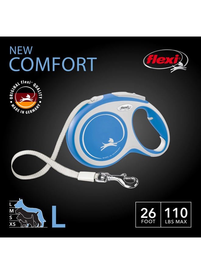 Flexi New Comfort Retractable Dog Leash (Tape), for Dogs Up to 110 lbs, 26 ft, Large, Blue/Pastel|German Quality Product - Image 2