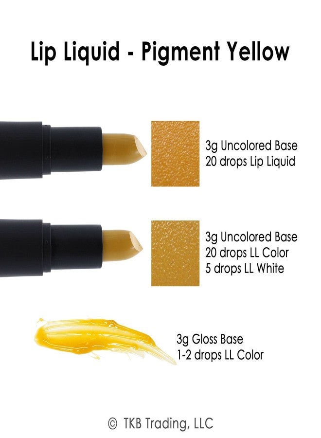 TKB Trading, LLC TKB Lip Liquid Color | Liquid Lip Color for TKB Gloss Base, DIY Lip Gloss, Pigmented Lip Gloss and Lipstick Colorant, Made in USA (1floz (30ml), Pigment Yellow) - Image 2