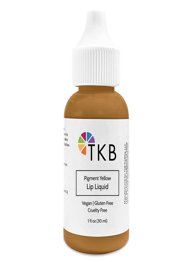 TKB Trading, LLC TKB Lip Liquid Color | Liquid Lip Color for TKB Gloss Base, DIY Lip Gloss, Pigmented Lip Gloss and Lipstick Colorant, Made in USA (1floz (30ml), Pigment Yellow) - Image 1