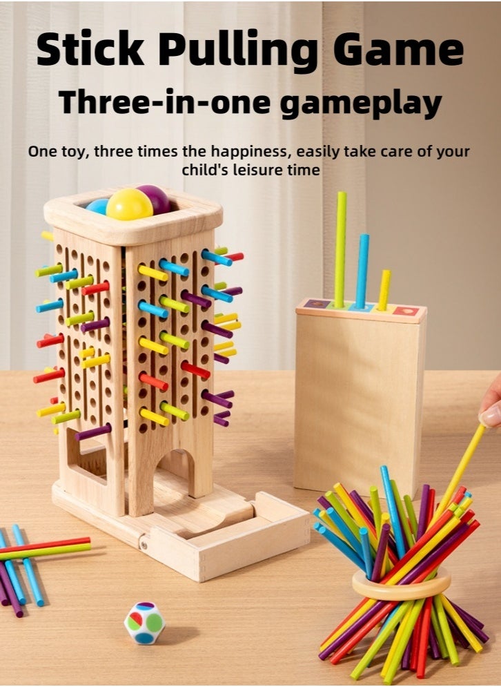 Lullaxx Middle East Kids’ Birthday Must - have: Lullaxx 3 - in - 1 Wooden Stick Game for Learning & Play  - Image 2