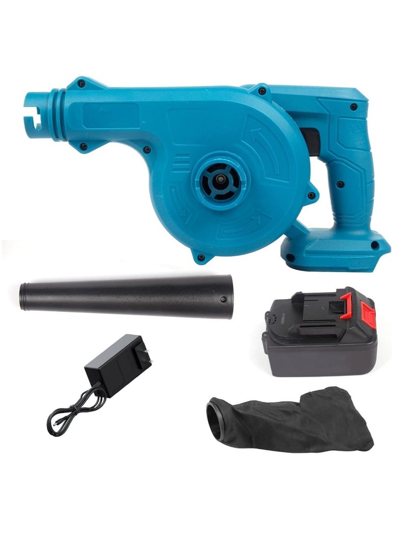 Meetion Leaf Blower, Cordless Leaf Blower with Battery Charger and 2-in-1 Electric Leaf Blower and Vacuum (Blower with 1 Battery, 2 Pin Adapter)  - Image 1