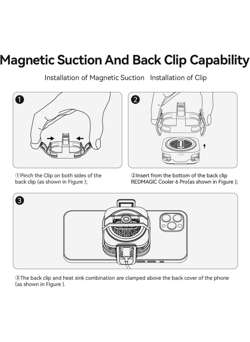 RedMagic 6 Pro Clip Only – Official Cooling Fan Mount (No Cooler Included) - Image 3