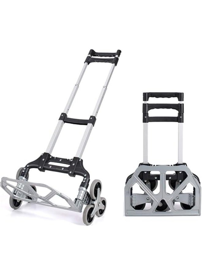 Stair Climbing Cart with 6 Wheels,Folding Hand Truck,Portable Utility Cart Dolly for Home, Auto, Office,Shopping(80 KG Capacity)  - Image 1