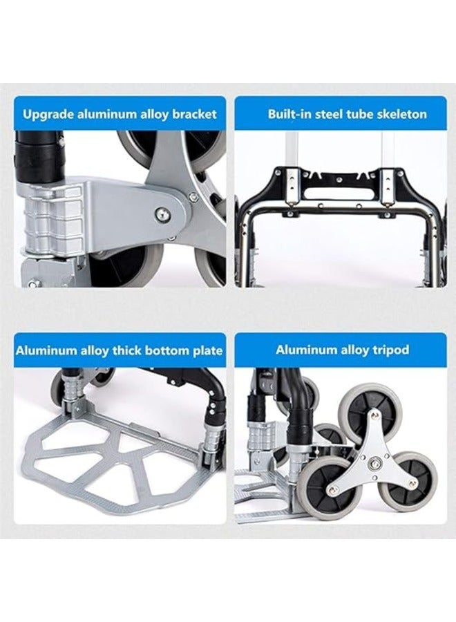 Stair Climbing Cart with 6 Wheels,Folding Hand Truck,Portable Utility Cart Dolly for Home, Auto, Office,Shopping(80 KG Capacity)  - Image 3