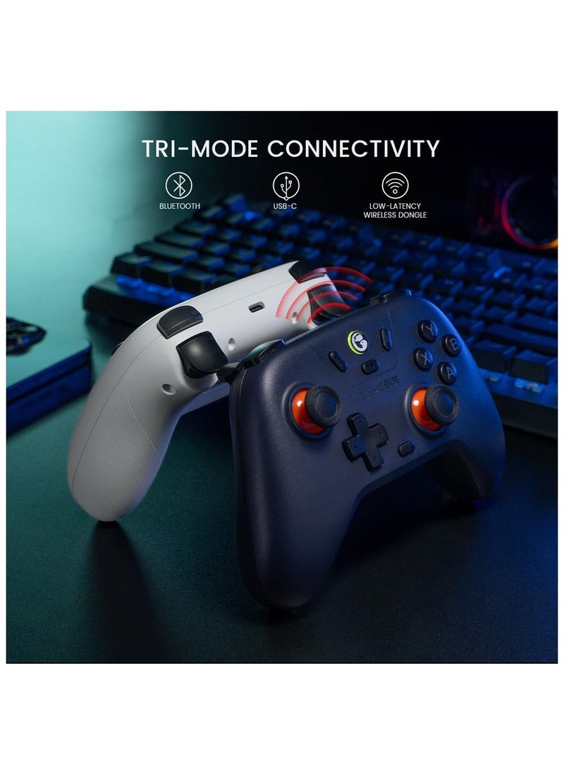 gamesri - GameSir Nova Lite 2.4g Wireless Controller for Windows PC, iPhone, Android, Switch & Steam Deck, Bluetooth Controller Gamepad with Hall Effect Trigger,Turbo,Rumble Vibration (Nova Lite Dark Blue) - Image 1