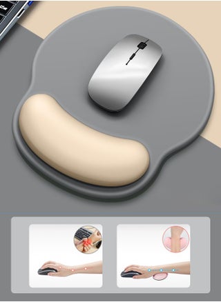 Ergonomic Mousepad with Wrist Support,Anti Slip Silicone Bottom,pain relief typing,Grey Color Blocking. - pzsku/Z2B28371D3A26A0C7898BZ/45/1750255322/b01532a1-ae83-4788-a4a6-f7224090d7c2