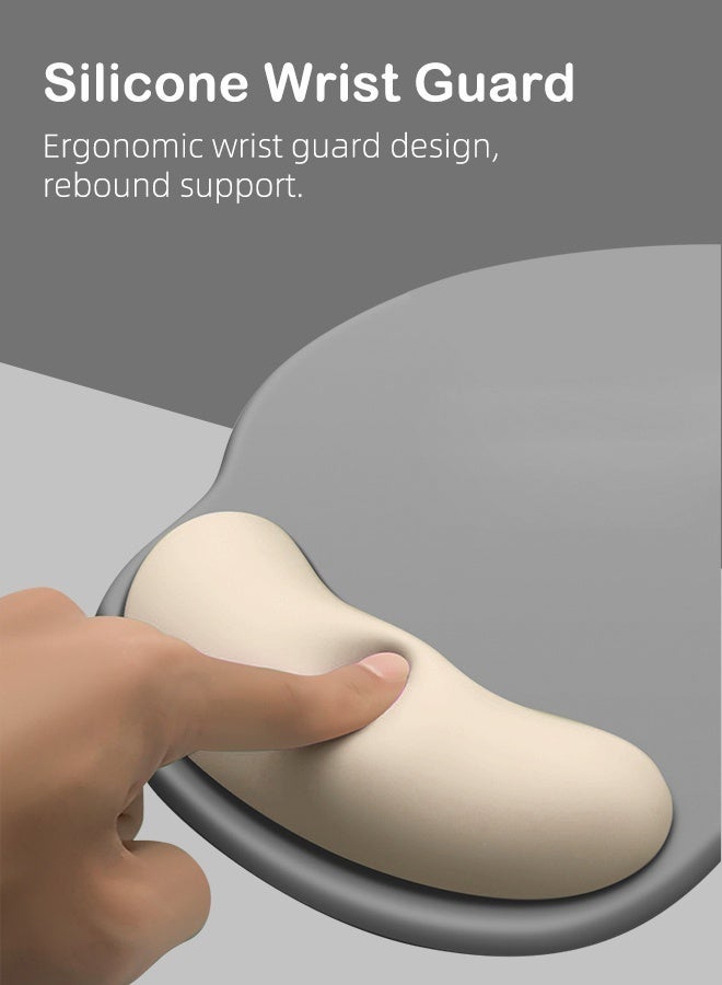 MaWadda Ergonomic Anti-Slip Mouse Pad Silicone Bottom Mouse Pad Small Gaming Mouse Pad Laptop Accessories with Wrist Rest - Image 4