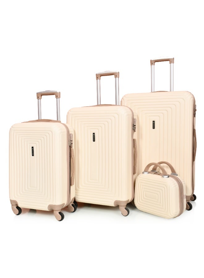 مورانو طقم شنط سفر من مورانو مكون من أربع قطع لون بيـج بإطار بيـج كاكـي - Image 2