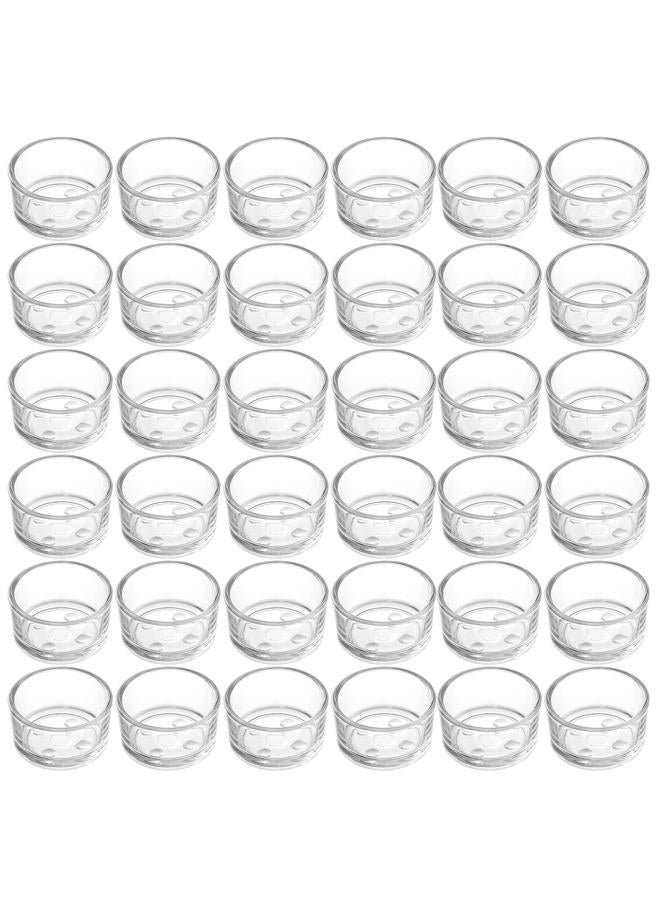 ZEAYEA Set of 36 Glass Tealight Candle Holder, Small Clear Votive Candle Holders for Weddings, Parties, Table Centerpieces, Dinner, Home Decoration, Candle Mould - Image 1