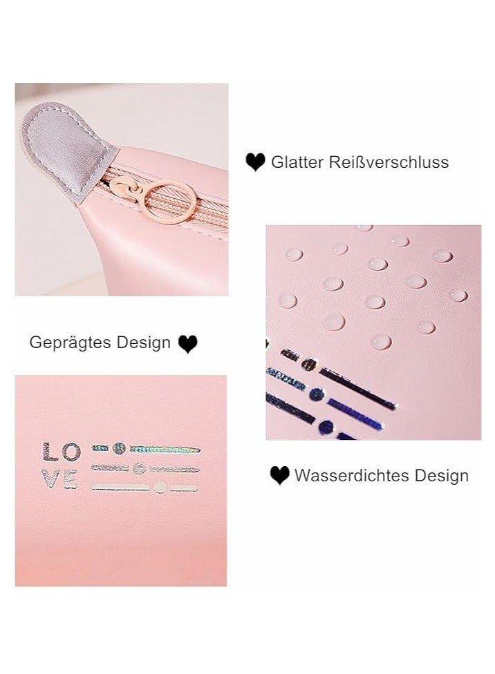 Spaceshoop Toiletry Cosmetic Travel Leather Makeup Waterproof Portable Wash Bag for Men Women - Image 5