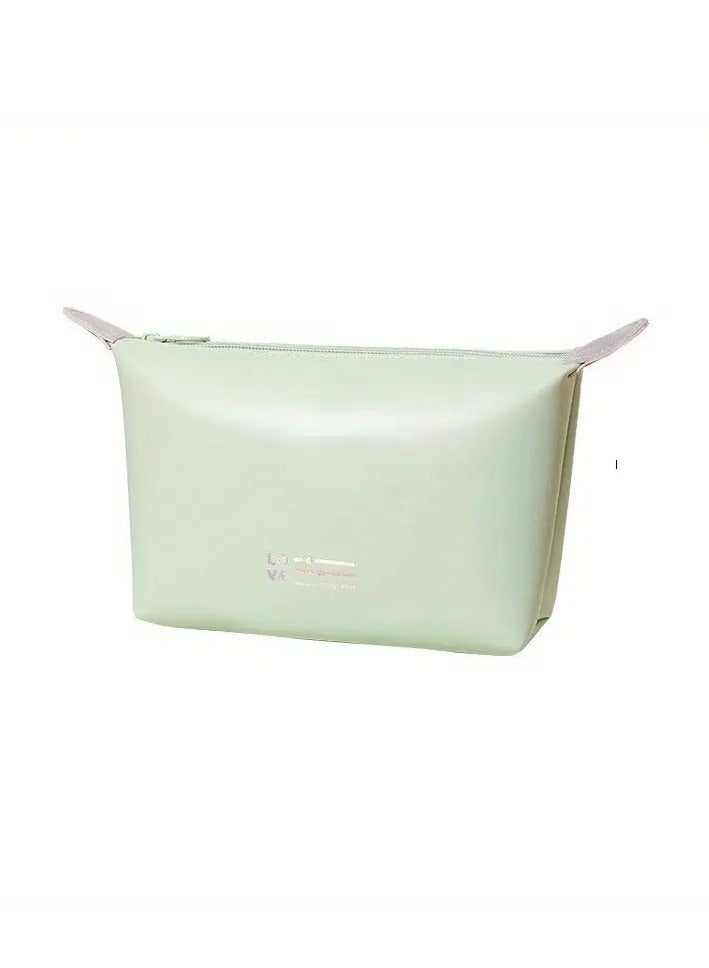 Spaceshoop Toiletry Cosmetic Travel Leather Makeup Waterproof Portable Wash Bag for Men Women - Image 1