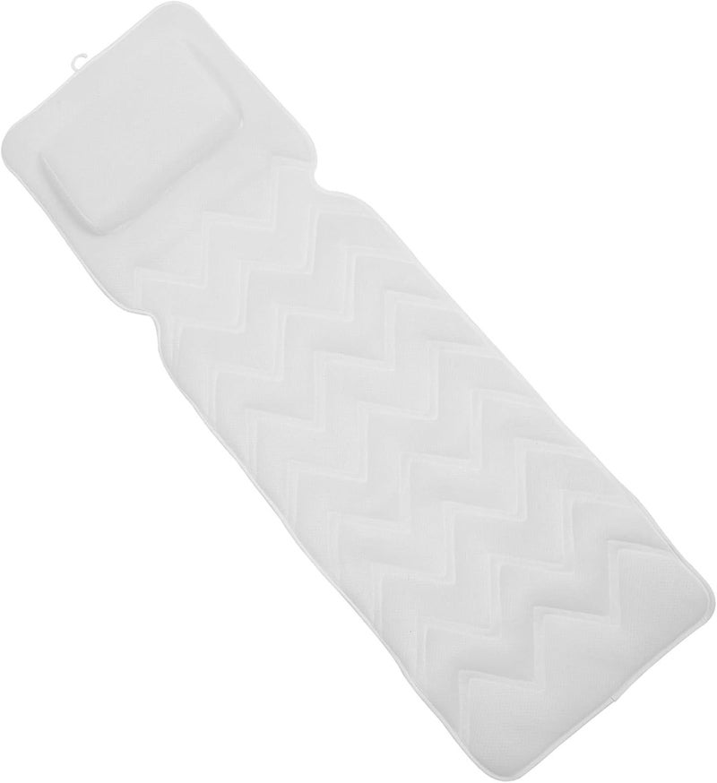 3D Breathable Bath Pillow with Head Neck Support, Oversized Non-Slip Tub Cushion with Suction Cups for Spa and Relaxing Bathtub Use, 1pcs Bath Mat with Wave Design - Image 1