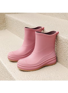 Generic Stylish Waterproof Womens Rain Boots Pink 