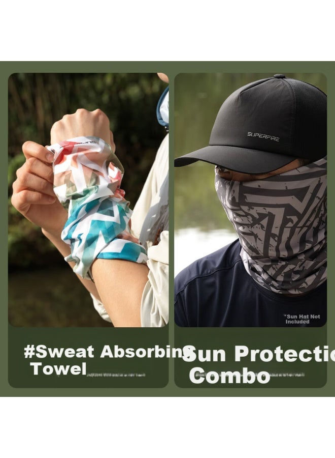 Supfire Sunscreen Face Mask Summer Windproof Dustproof Ice Silk Neck Gaiter Scarf Cycling Mountaineering Hiking Mask Magic Headscarf - Image 4