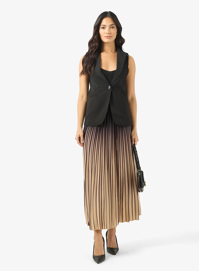 BCBG Ombre Pleated Maxi Skirt