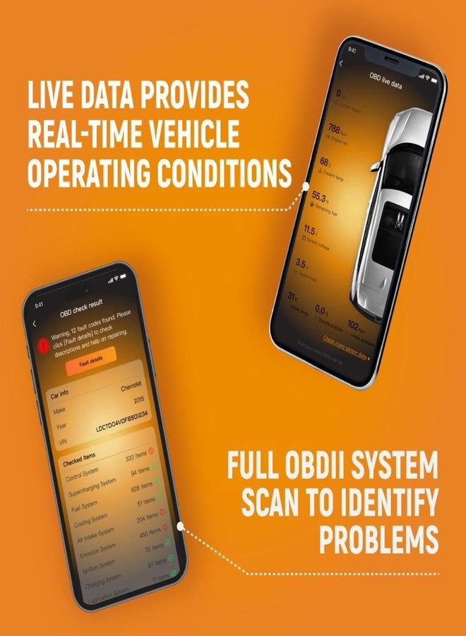 جير رينش جهاز تشخيص أعطال السيارات اليومي من جير رينش، جهاز اختبار OBDII بتقنية البلوتوث | GWSCAN - Image 3