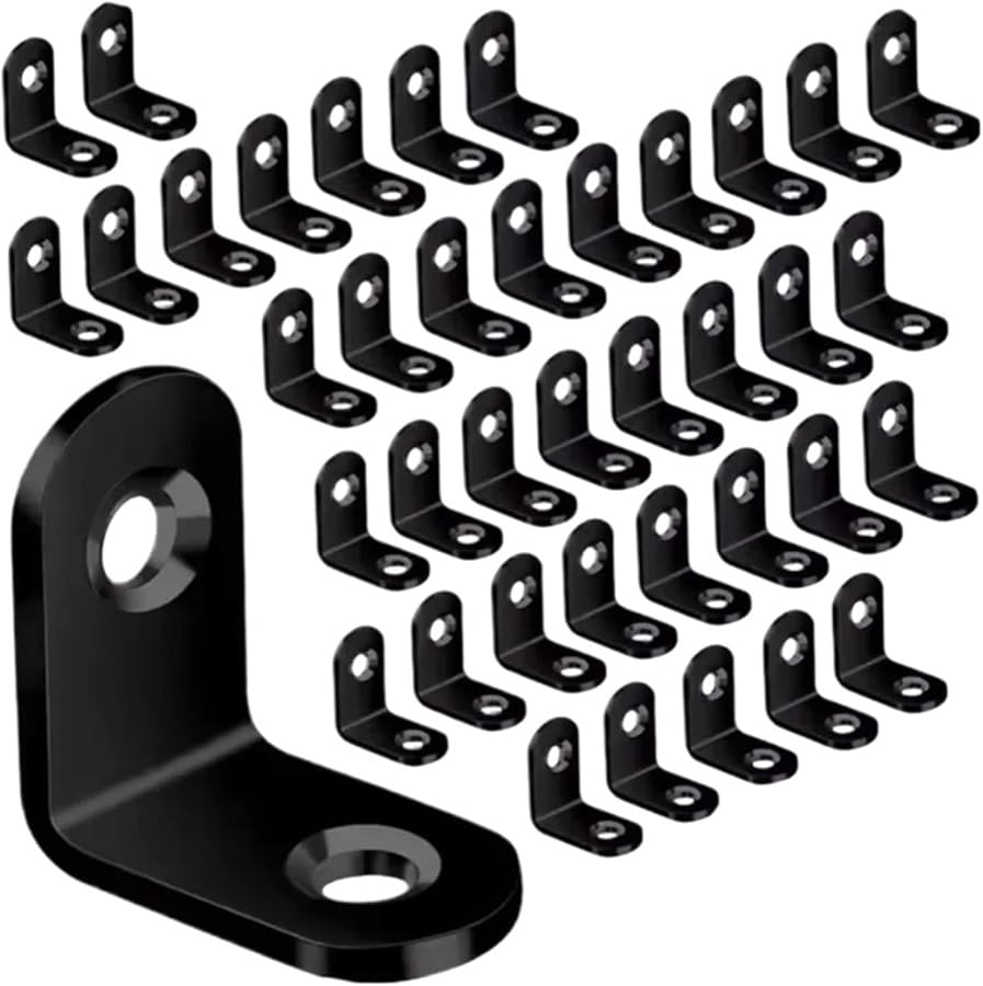 Right Angle Support Socket Generic Black L Shaped Right Angle Support Bracket Heavy Duty Connector ...